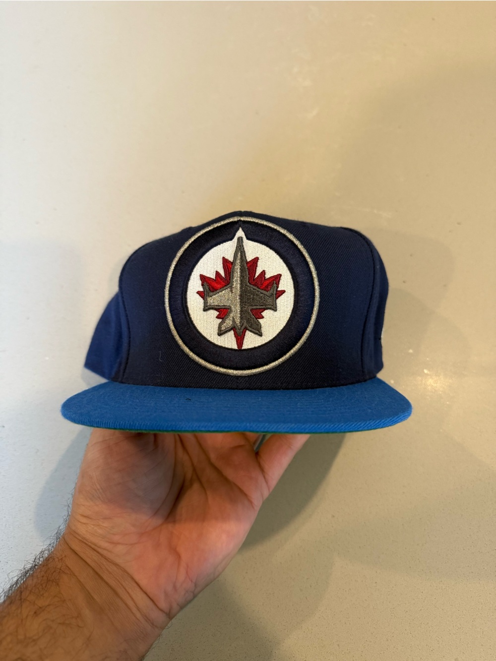 Winnipeg Jets Blue Embroidered Baseball Cap
